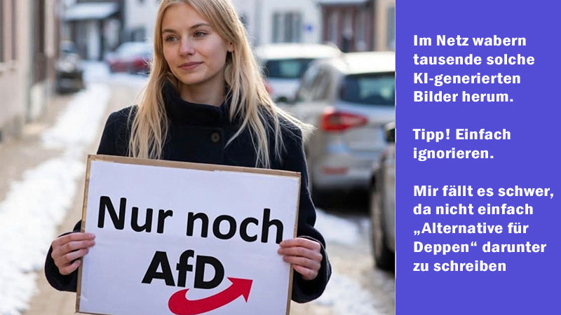 Alternative für Deppen! Umgang mit KI-Bildern